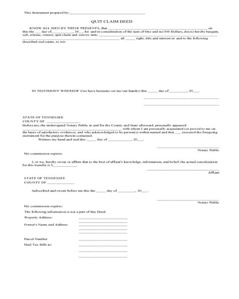 quit claim deed form fillable printable  forms handypdf