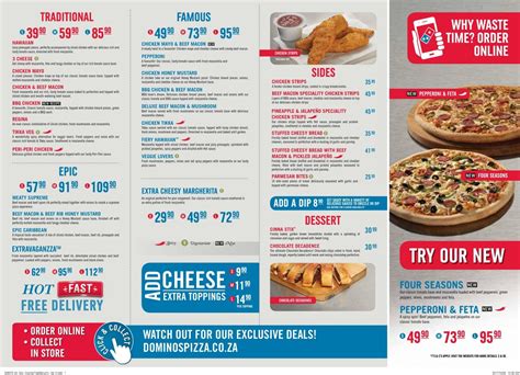 dominos pizza menu prices deals