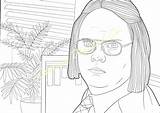 Schrute Dwight Coloring sketch template