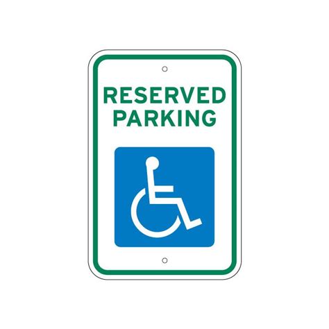 reserved handicapped parking sign