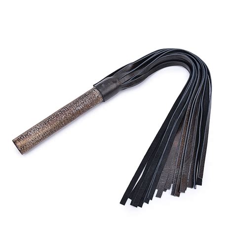 Whip Bdsm Spanking Flogger Genuine Leather Archaize Wooden Handle Sex