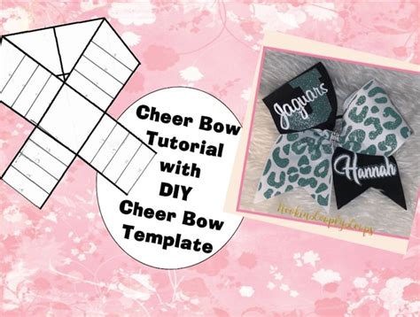 cheer bow template etsy