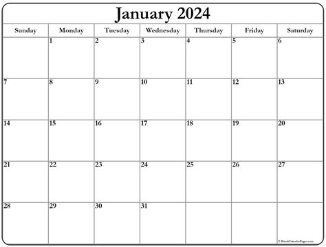 january  calendar template printable calendar