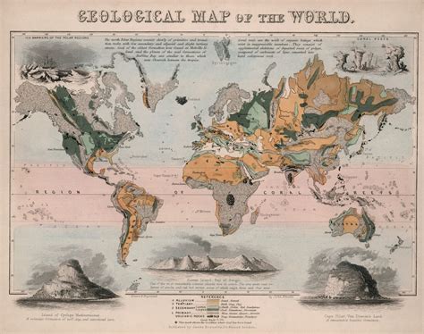mapa geologico del mundo  mapas milhaud