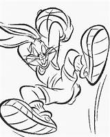 Coloring Basketball Pages Cartoon Disney Characters Playing Bugs Bunny Ball sketch template