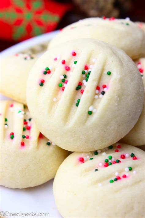 whipped shortbread cookies christmas cookies greedy eats