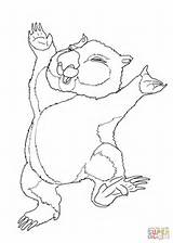 Wombat Coloring Pages Dancing Drawing Printable Stew Cartoon Supercoloring Dot Characters Getdrawings Categories sketch template