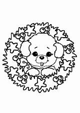 Kerst Nounours Couronne Ours Hugo Peluche Hugolescargot Kleurplaten Kleurplaat Escargot Noël Imprimer Animaatjes Kerstkrans Coloriages sketch template