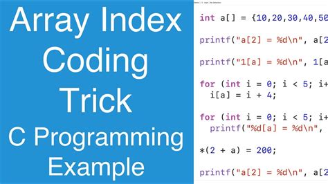 array index coding trick  programming  youtube