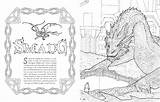 Smaug Coloring Pages Hobbit Template sketch template