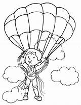 Coloring Parachute Paratrooper Pages Cloud Kids Drawing Parachutes Color Drawings Popular Getdrawings 792px 56kb sketch template
