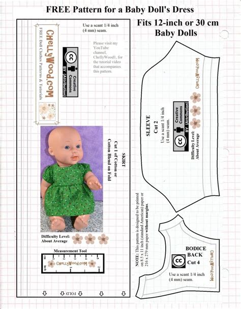 downloadable beginner  printable doll clothes patterns web