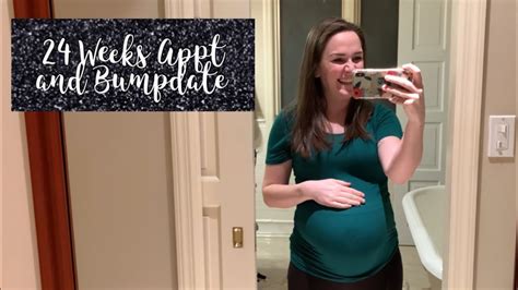 24 Weeks Pregnant Appt And Bumpdate Youtube