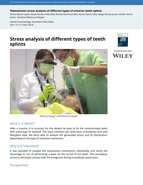 photoelastic stress analysis  diferent types  anterior teeth splints