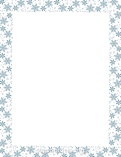 snowflake border clip art page border  vector graphics