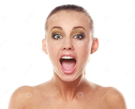 Surprised Girl With Open Mouth Stock Image Image Of Open Scream 3774185