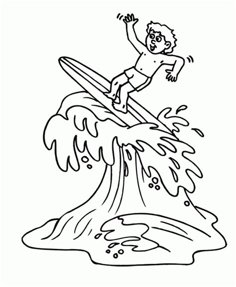 surfing coloring pages books    printable