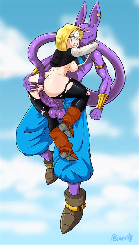 Android 18 Beerus Dragon Ball Dragonball Z Artist Request 1girl