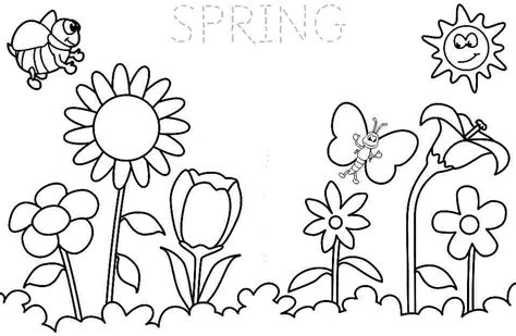images  spring season coloring pages printable spring