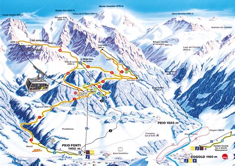 cartina pejo skimap piste dove sciare