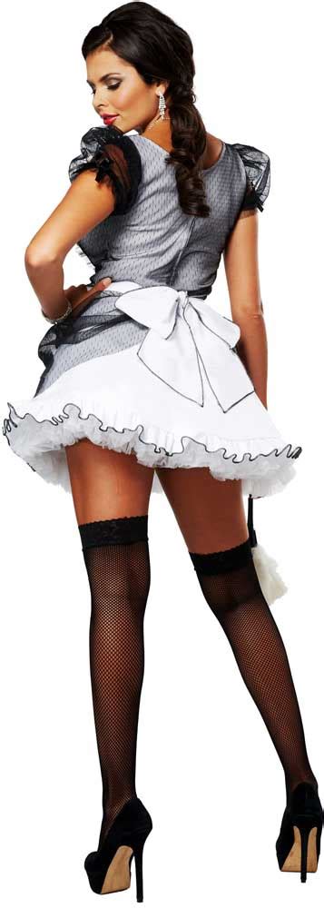 foxy french maid cleaner sexy housekeeper halloween costume outfit
