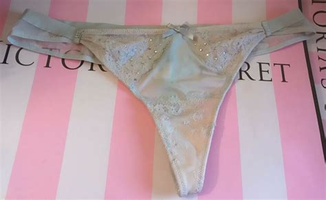 nwt victoria s secret m nude lace rhinestone smooth rare string thong panties ebay
