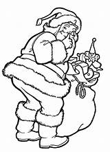 Line Santa Christmas Vintage Clipart Drawing Claus Toys Cute Retro Fairy Drawings Coloring Pages Graphics Merry Thegraphicsfairy Clip Printable Kids sketch template