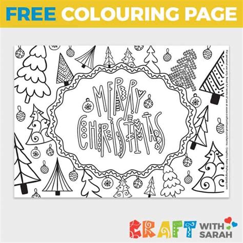 christmas colouring pages craft  sarah