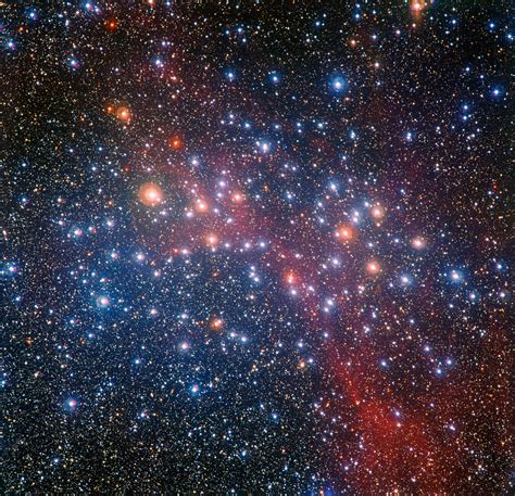 star cluster ngc   colorful gathering  middle aged stars