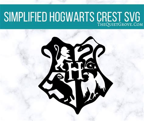 simplified hogwarts crest svg  quiet grove