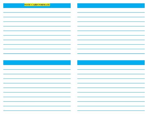 simple note card templates designs templatelab