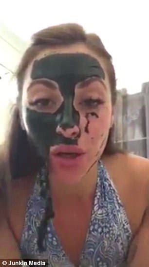 Melbourne Woman Tries To Take Off Her Charcoal Face Mask Daily Mail