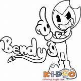 Bendy Coloring Ink Pages Machine Printable Cartoon Kids Popular sketch template