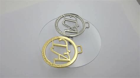 hollow style round logo metal tag hanging branding buy metal brand