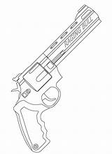 Coloring Pages Pistol Revolver Gun Printable Handgun Drawing Raging Bull Guns Tattoo Print Supercoloring sketch template