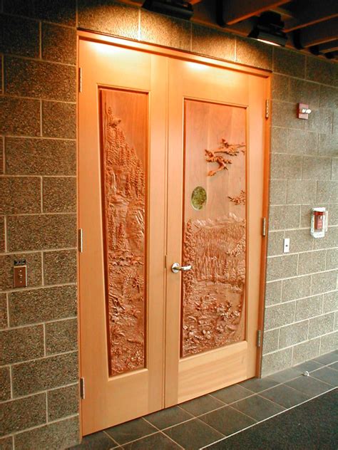 tillamook forest doors cherry  fir carved doors doors tropical design