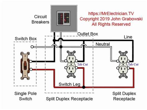 switched outlet wiring diagrams
