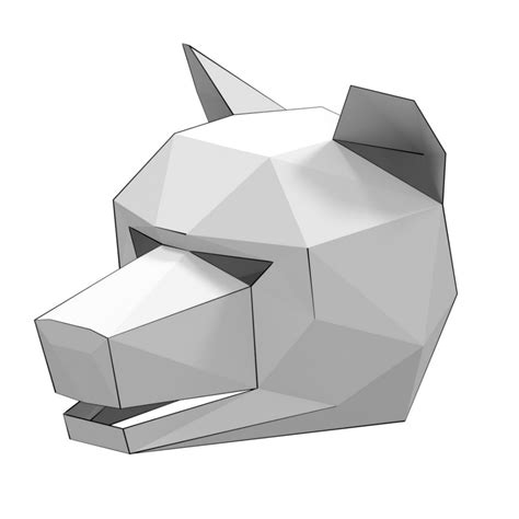 wolf mask  papercraft  printable papercraft templates