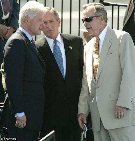 george w bush gushes about pal bill clinton who ousted his father from