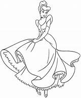 Cinderella Princesses Coloringhome Everfreecoloring sketch template
