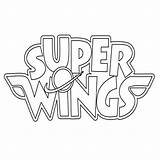 Wings Super Logo Coloring Pages Kids Printable Para Colorir sketch template