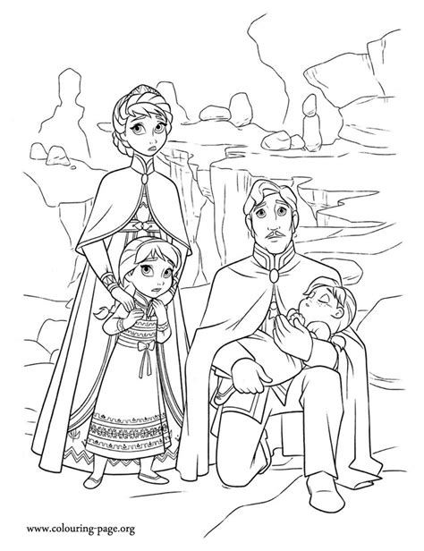 frozen  royal family coloring page