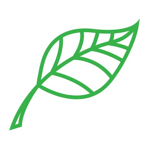 green leaf vector icon  vector art  vecteezy