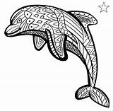 Delfin Mandalas Mandala Ausdrucken Delfine Ausmalbild Ausmalen Delphin Fisch Wellen Artus Katzen Heute Pferde Elefanten Downloaden sketch template