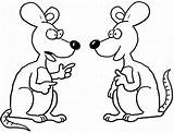 Coloring Pages Two Mouse Mice Talking Kids Talk Color Supercoloring sketch template