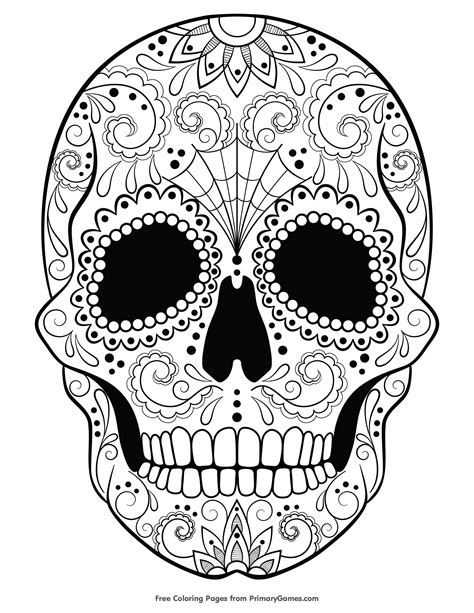 pin  ann  skulls skull coloring pages  adult coloring