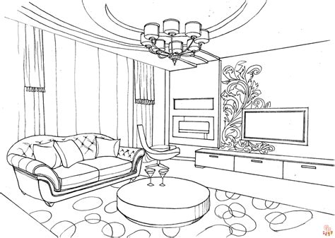 printable living room coloring pages   kids  aduts