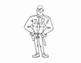 Coloring Handcuffs Coloringcrew Walkie Talkie Officer Police sketch template
