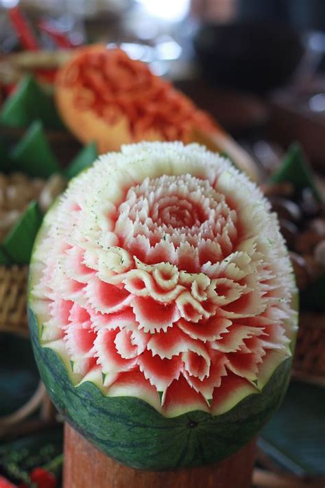 Try Your Hand At The Traditional Art Of Thai Fruit Carving Fruit