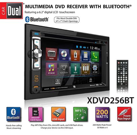 dual xdvdbt digital multimedia  led backlit lcd touchscreen double din car stereo